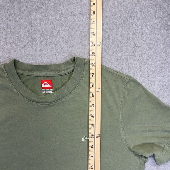 Quiksilver T-Shirt Men’s Medium Green Embroidered Logo Surf Skate Y2K - Picture 9 of 10